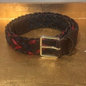 CH Carolina Herrera Men’s Leather Woven Belt